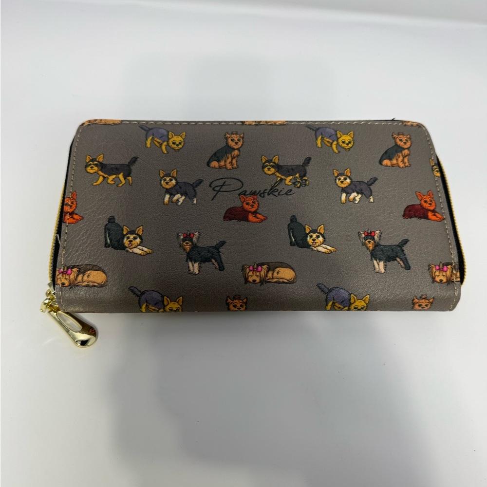 Lerue L Yorkie Terrier Handbag Tote Cute Dogs Lined Grat With Purse And Wallet - Picture 8 of 14